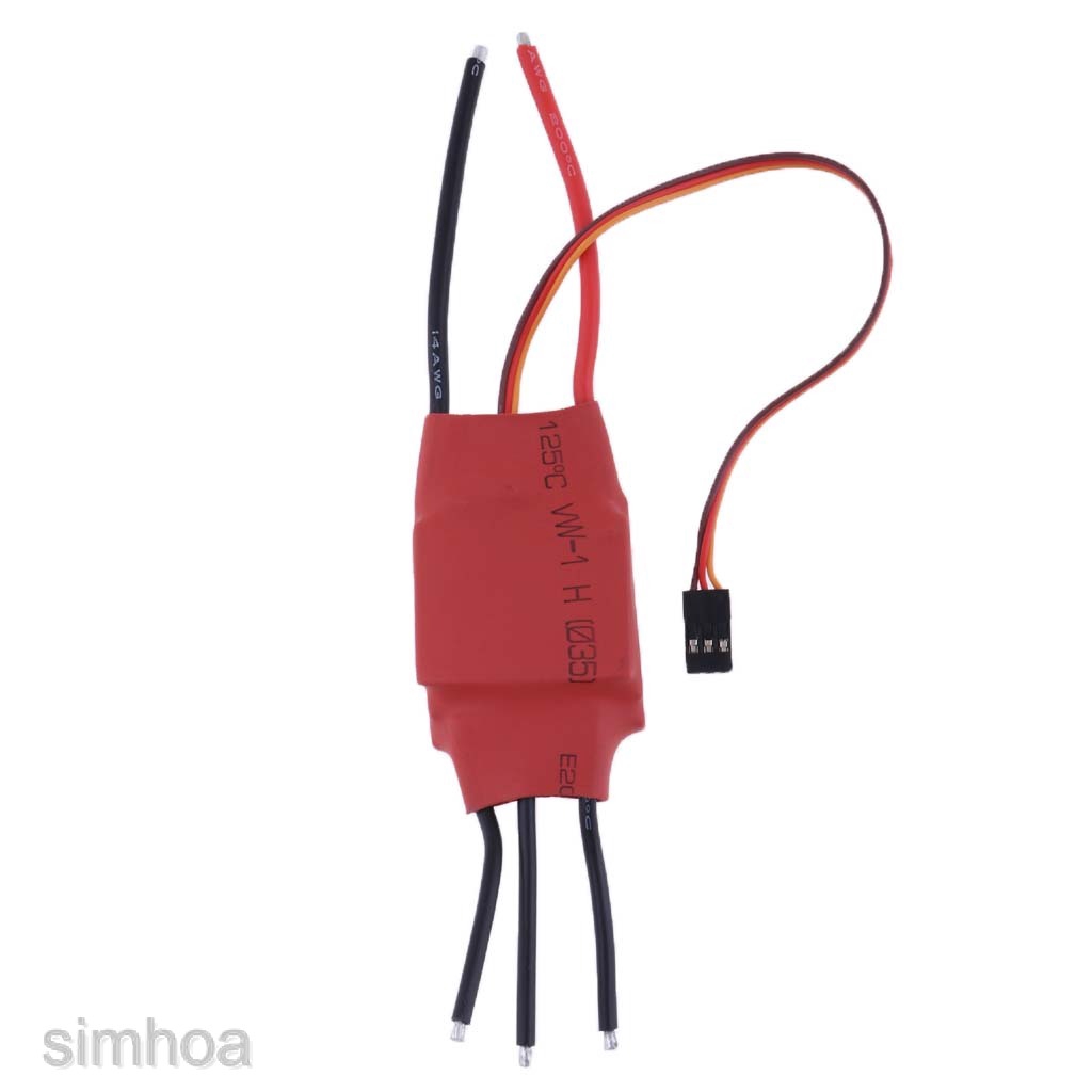 [SIMHOA] 50A Brushless ESC OPTO Electric Speed Controller 5V 3A BEC for Helicopter