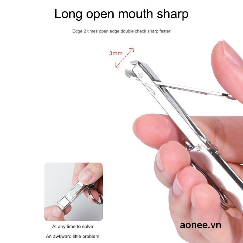 ✨✨Móc Khóa Kèm Dụng Cụ Cắt Móng Tay Bằng Thép Không Gỉ
