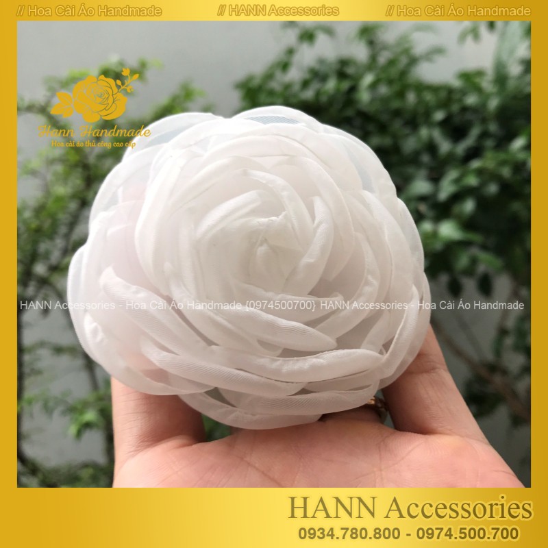 Hoa Cài Áo - Tag Hoa Lớn Cài Áo, Kiểu Cài Áo Hoa Có Ghim, Có Trâm Cài Áo Váy , Hoa Cài Áo Dài - Cài Áo Hoa Handmade
