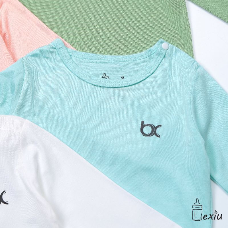 Bộ dài tay thun lạnh màu trơn cho bé trai bé gái 6-19kg BEXIU