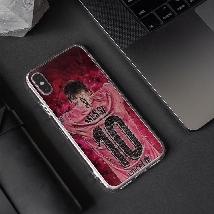 Ốp Lưng cậu thủ messi ốp Iphone hình messi nền hồng độc đáo dành cho Iphone 5 đến 12 Promax BAR20210003