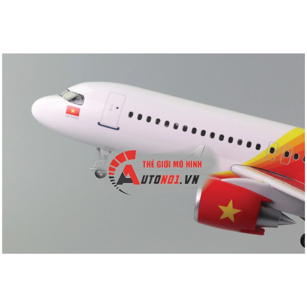 Mô hình máy bay V  i e t j e t  A  ir  47cm 1:130 có đèn led tự động theo tiếng vỗ tay hoặc chạm MB47003