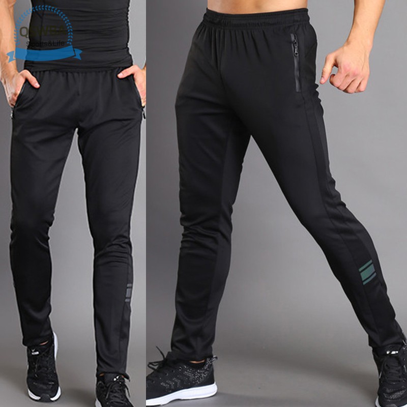 Qswba Men Sport Pants Trousers Breathable Casual for Running Training Fitness Summer