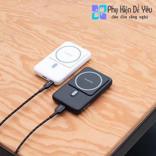 Pin Sạc Dự Phòng không dây MagSafe Mazer Infinite Boost Mag Stand Mini Qi Wireless 10000mAh/15W
