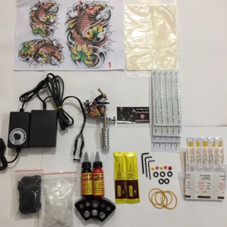 Bộ kit 1 máy xăm dành cho người mới học xăm ..D1