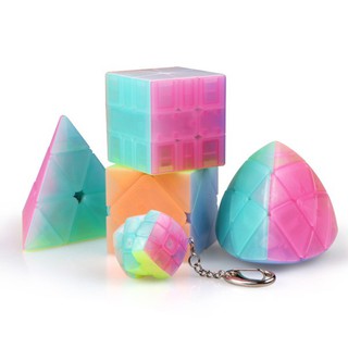 AD QiYi 2×2 3×3 4×4 5×5 Jelly Design Cube Puzzle Magic Cube Children Educational