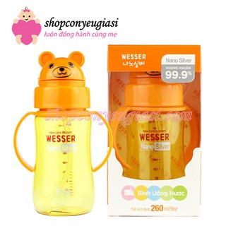 Bình uống nước nano sliver wesser 260ml