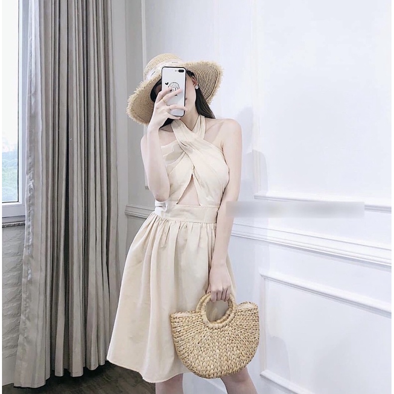 Túi cói lục bình bán nguyệt cầm tay xin xắn