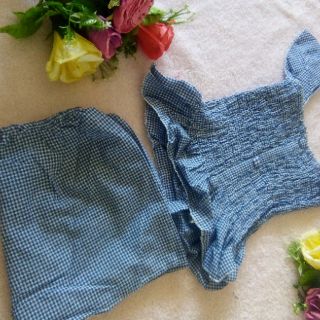 Set bộ đùi caro tay cánh tiên