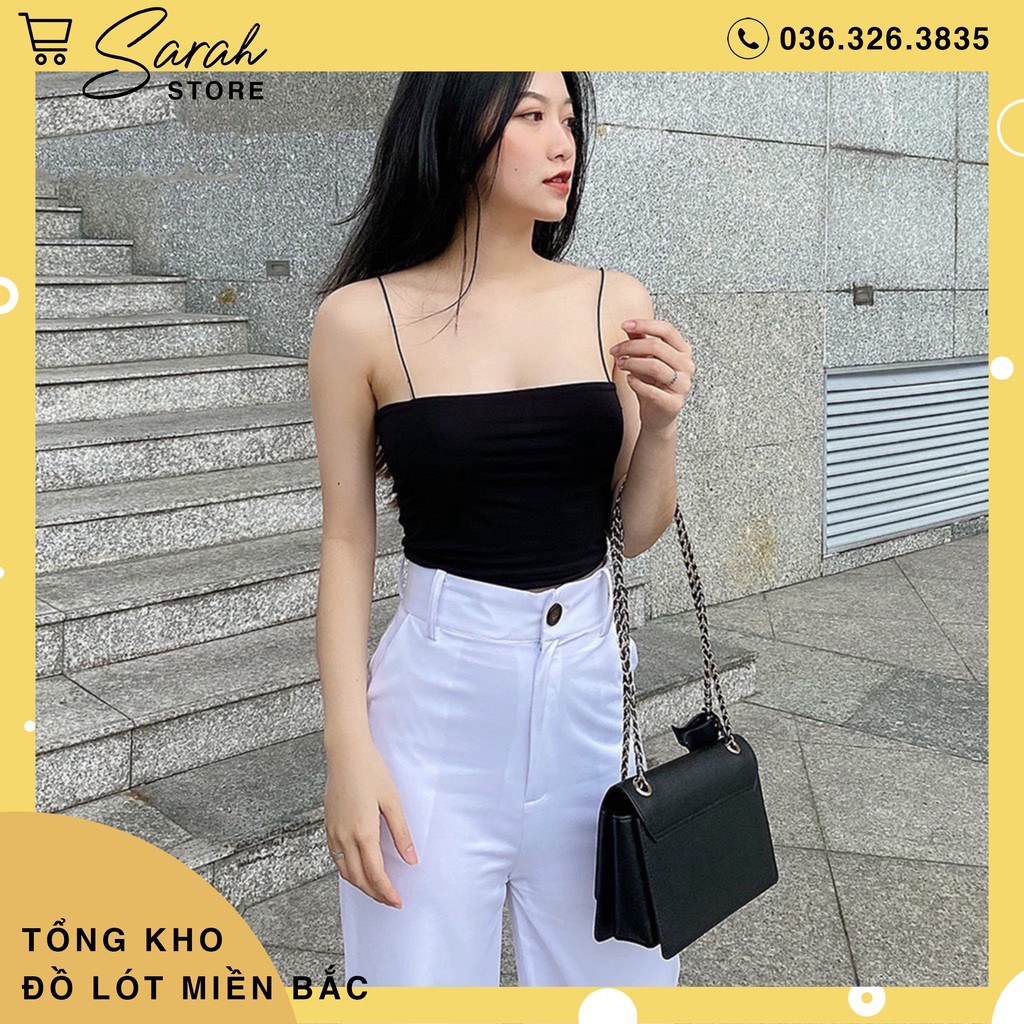Áo 2 dây sợi bún cotton thun gân, ôm body siêu hot B01 | BigBuy360 - bigbuy360.vn