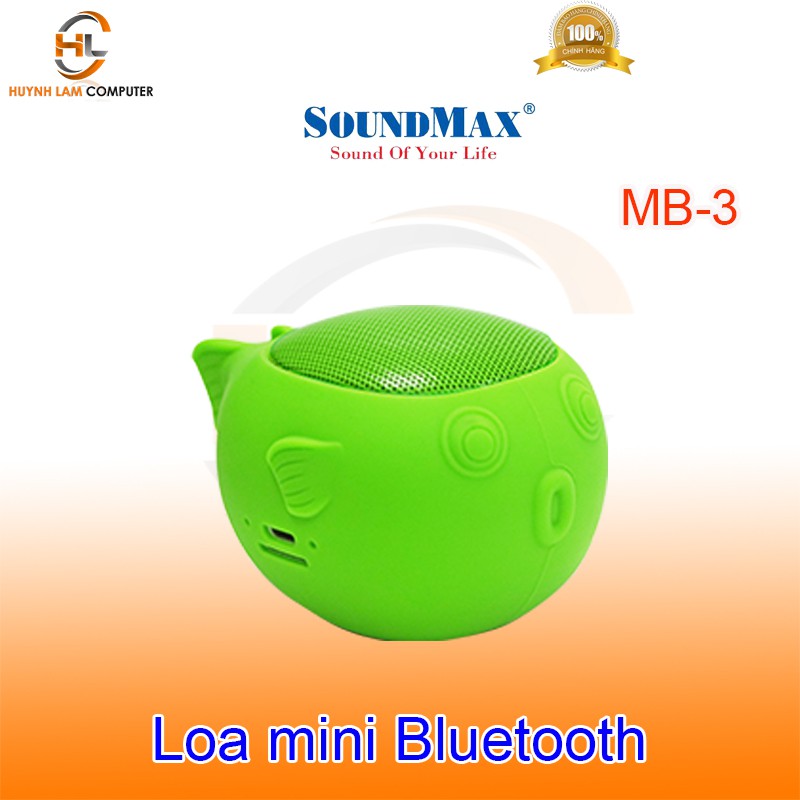 Loa mini Bluetooth SoundMax MB3 siêu dễ thương âm thanh hay - Hàng chính hãng