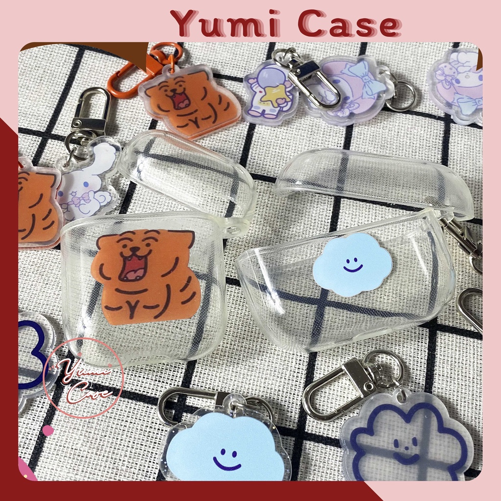 Ốp Airpods in theo yêu cầu và móc treo Yumi Case