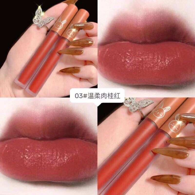 Set 5 Son Kem Lâu Trôi Mềm Mượt Môi LEADUU Thỏ 🎀 | BigBuy360 - bigbuy360.vn