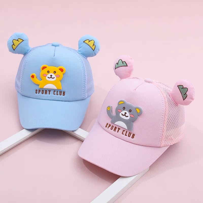 Mũ lưỡi trai cho bé gái bé trai hoạ tiết mèo vẫy tay , phù hợp 5 tháng - 4 tuổi