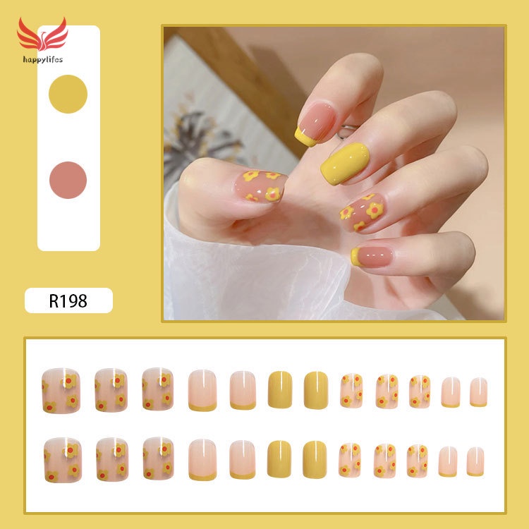 Set 24 Móng Tay Giả Thời Trang Cho Nữ Kèm Keo Dán