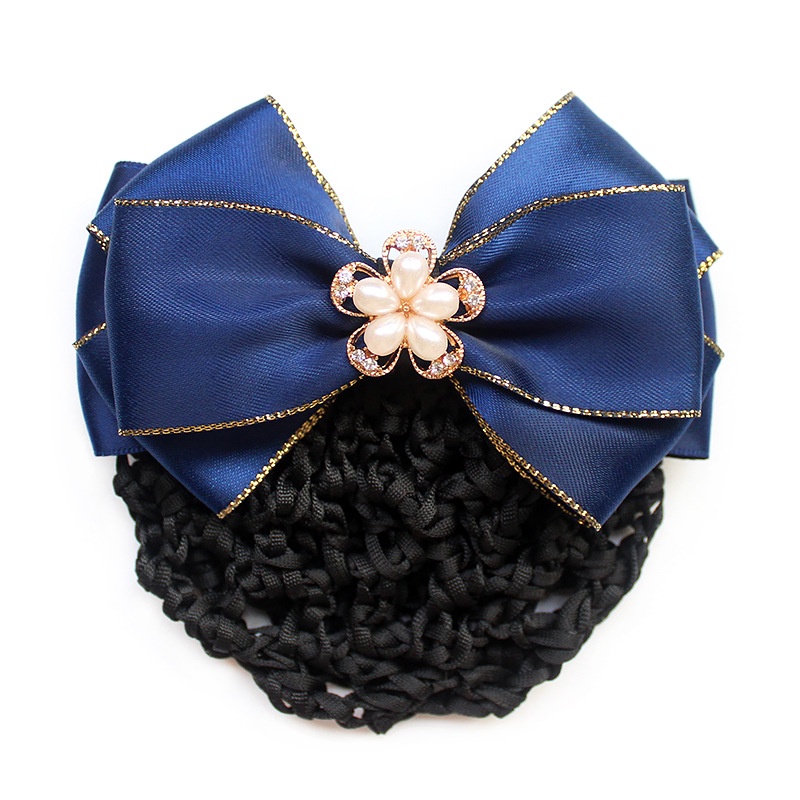 Kẹp Búi Tóc Hình Nơ Đính Hạt Ngọc Trai Giả