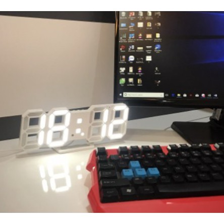 Đồng hồ LED 3D treo tường, để bàn thông minh TN828 Smart Clock