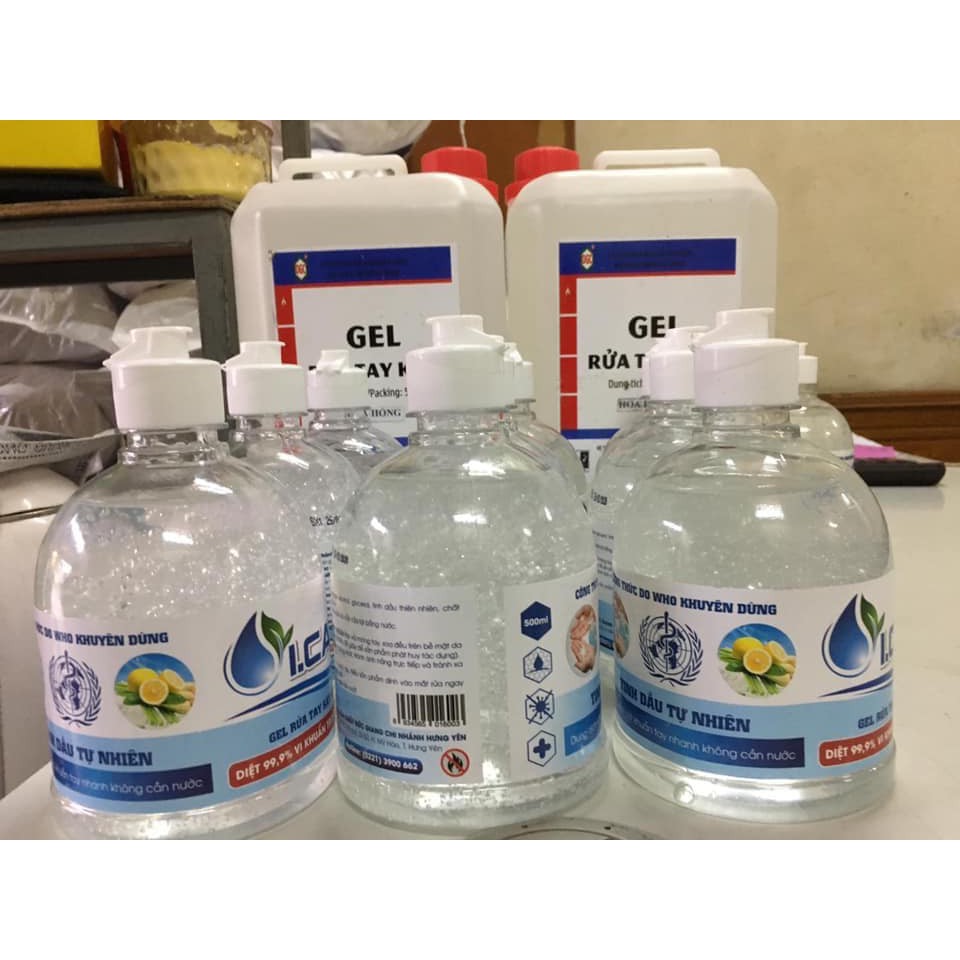 Gel rửa tay khô sát khuẩn I.CARE diệt 99,9% vi khuẩn trong vòng 30 giây (500ml) | BigBuy360 - bigbuy360.vn