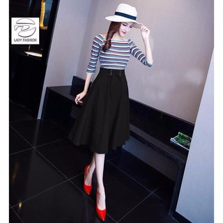 Chân Váy Nữ ❣️𝑭𝒓𝒆𝒆𝒔𝒉𝒊𝒑❣️ Chân Váy Xòe Đan Lưng Hot – Trend - Hàng thiết kế phom chuẩn đẹp