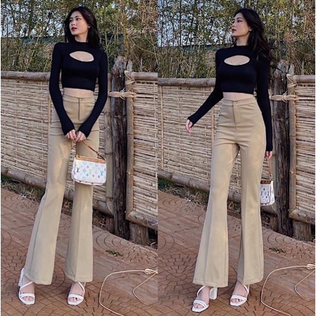 Quần ống loe dáng dài mẫu mới hot hit 2022 mã 8022