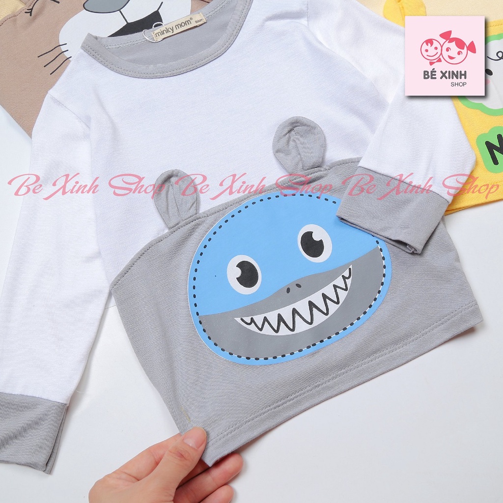 Quần áo thu đông bé trai bé gái trẻ em Minky Mom  Đồ bộ dài tay thunlạnh cho bé trai gái DÀI_ĐỘNGVÂT