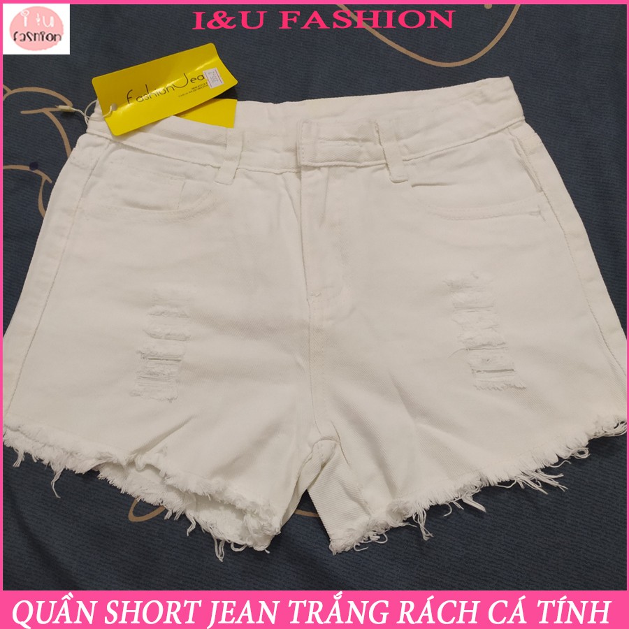 Quần Short Jean nữ mẫu 03 màu Trắng rách cá tính - Ảnh thật do shop tự chụp QA-03
