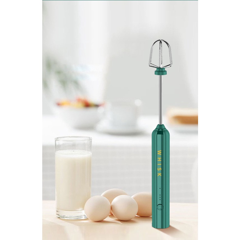 Máy Tạo Bọt Cafe Đánh Trứng Cầm Tay 2 Trong 1 (Kèm Dây USB)