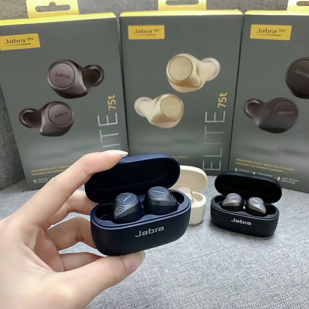 Tai Nghe Không Dây Jabra Elite 75t Chống Tiếng Ồn Có Hộp Sạc