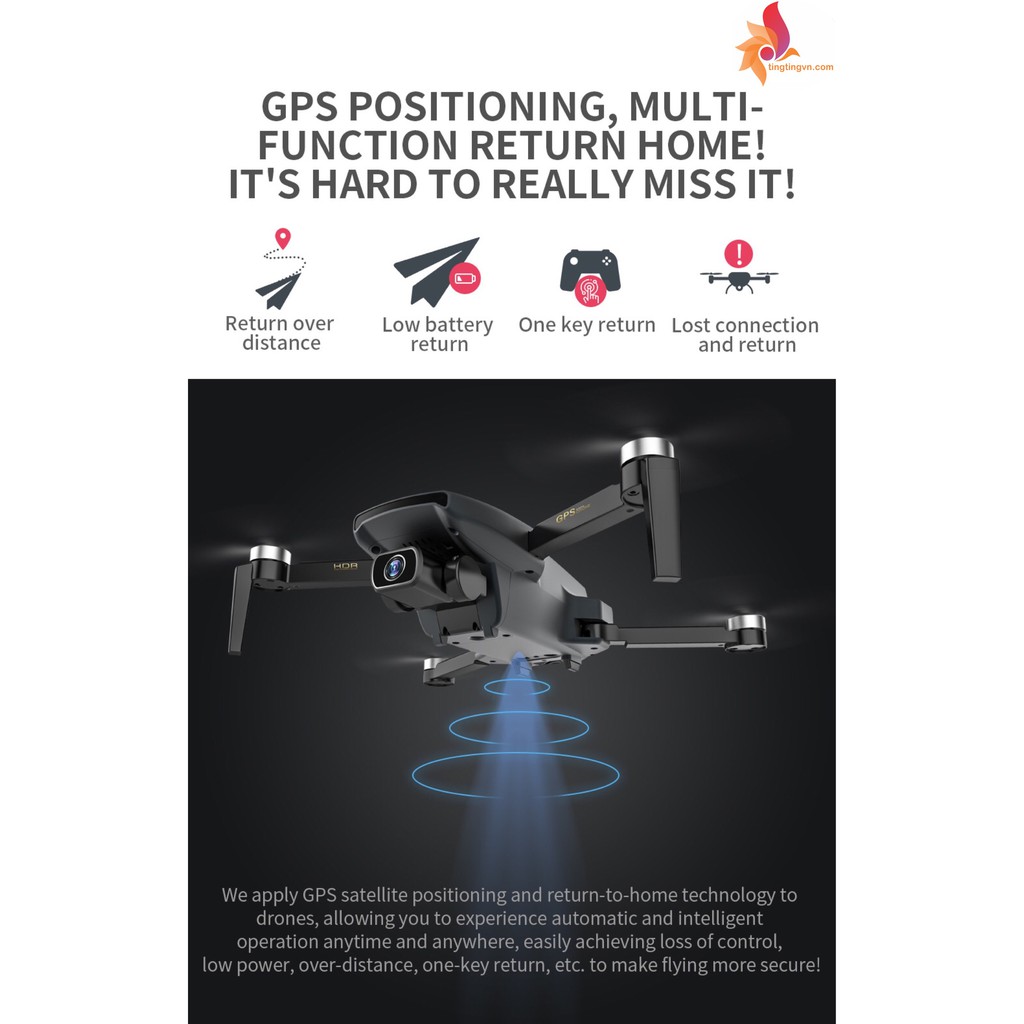 Flycam ZLRC SG108 5G WIFI FPV GPS Dual Camera 4K UHD - Cảm Biến Bụng, Động Cơ Không Chổi Than - NEWEST VERSION Q3/2020 | BigBuy360 - bigbuy360.vn