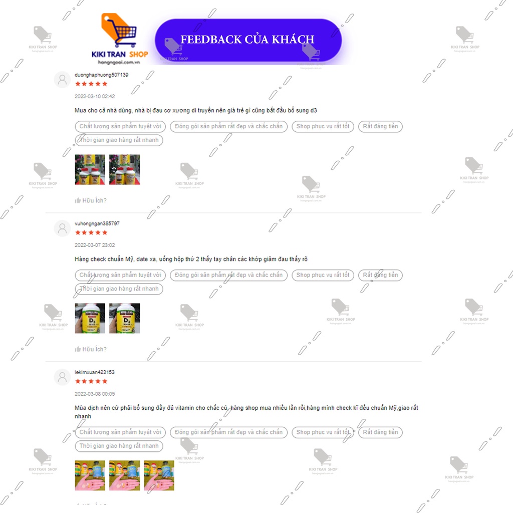 Viên uống bổ sung Vitamin D3 2000iu hãng Kirkland của Mỹ, hộp 600 viên, giúp tăng cường hấp thụ canxi và phốt pho