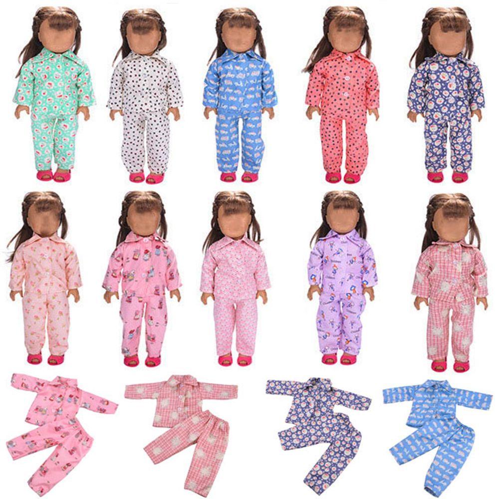 LUOL Bộ Đồ Ngủ 5 Kiểu In Họa Tiết Hoạt Hình Dành Cho Búp Bê 18Inch