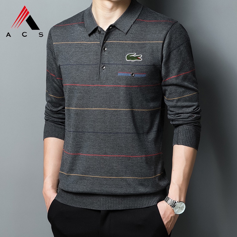 Áo polo Dài Tay In Họa Tiết Thời Trang Mùa Hè Dành Cho Nam