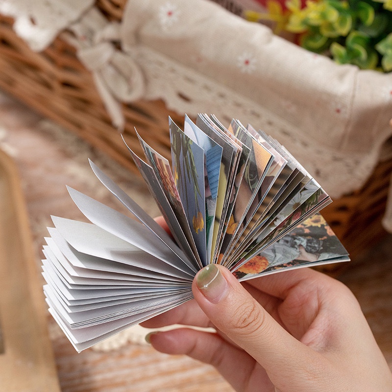 Tập 50 tấm sticker phong cảnh vintage nhiều chủ đề