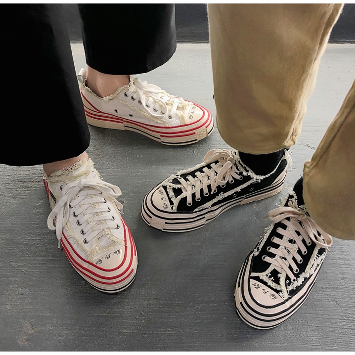[Clip+Ảnh thật] xVESSEL Giày sneaker nữ style rách cao 3,5-4cm