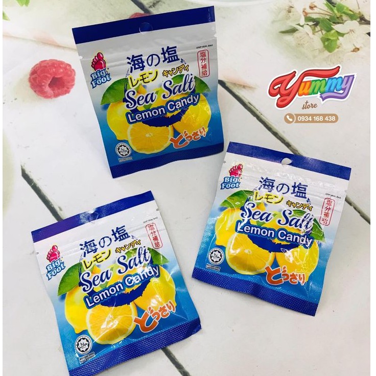 Kẹo Chanh Muối Sea Salt Lemon Candy ( Hộp 12 Gói )