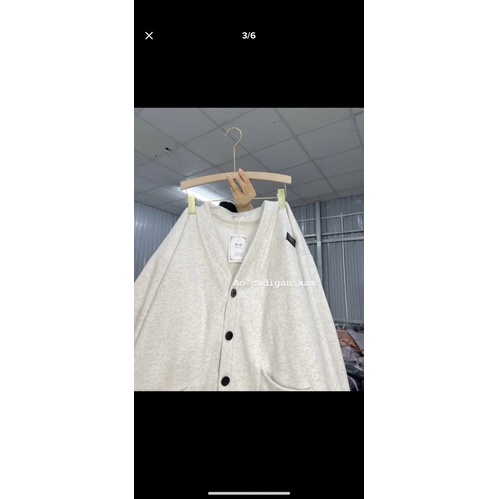 ÁO CARDIGAN XÁM FORM RỘNG