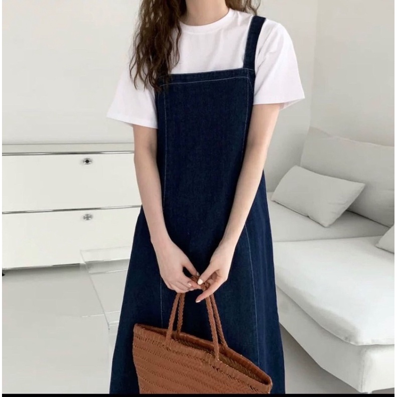 Váy yếm bò kèm đai