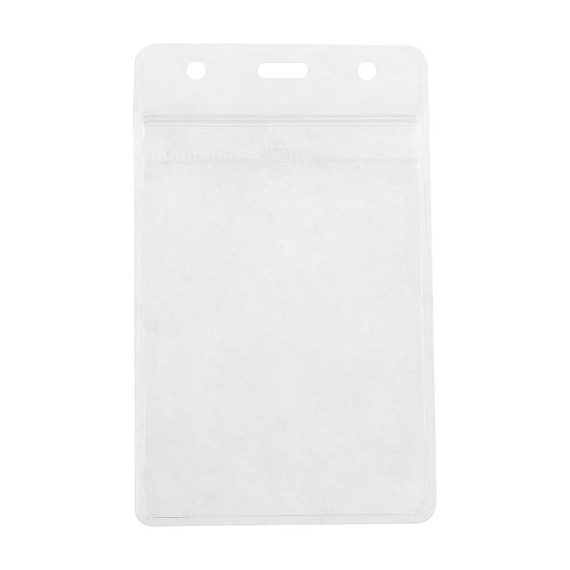 Túi Đựng Thẻ ID Bằng PVC Trong Suốt Dày Dặn Chống Thấm Nước Có Khóa Kéo Kích Thước 2 68X4 41