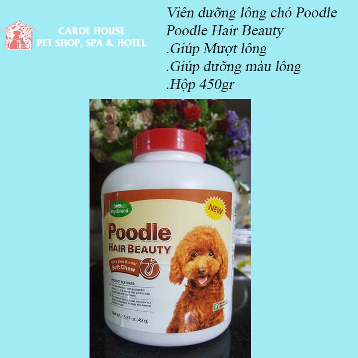 Viên dưỡng mượt lông Poodle Hair Beauty Hộp - Gói 10 viên chỉ 15k