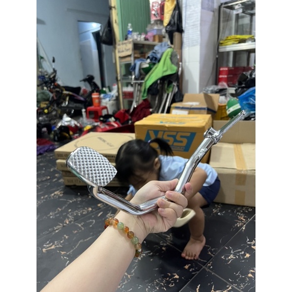 Đạp thắng xi inox gắn xe Dream hàng Zin Honda