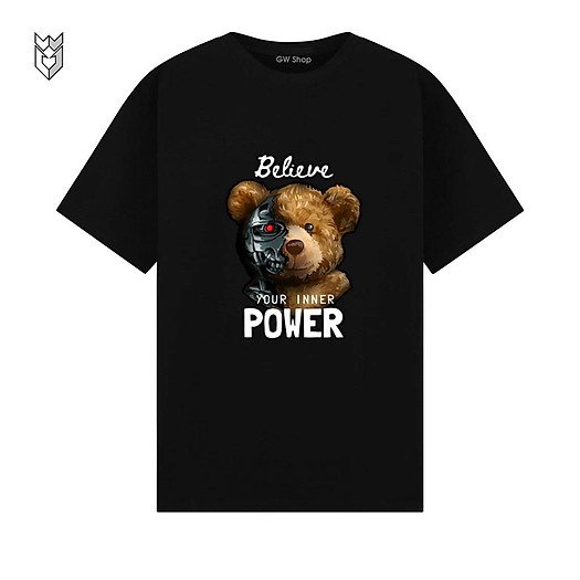 Áo phông Gấu Teddy Người Máy Your Inner Power, áo thun form rộng cực phong cách