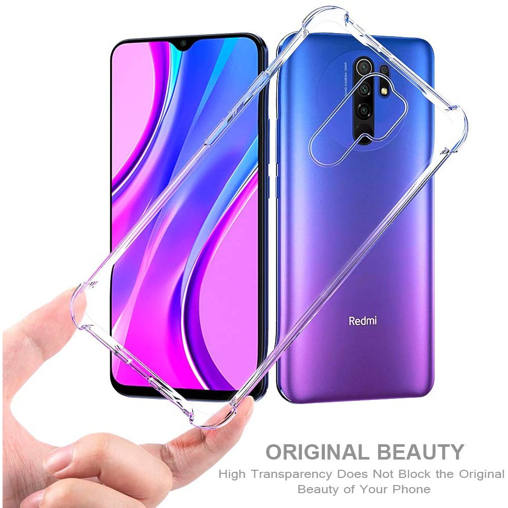 Ốp điện thoại trong suốt chống sốc cho Redmi 9