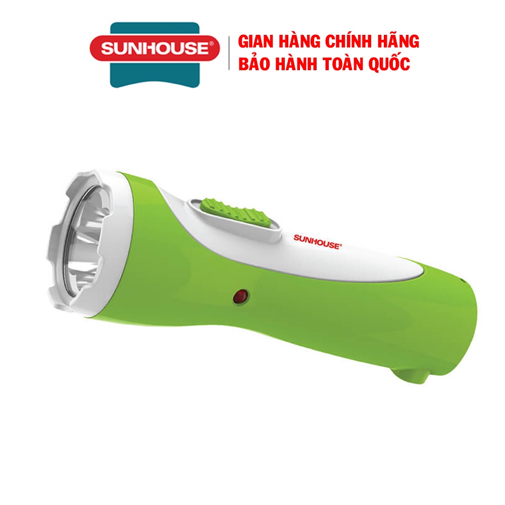 Đèn pin tay cầm Sunhouse SHE-4051 cỡ nhỏ, trắng xanh lá - Hàng chính hãng