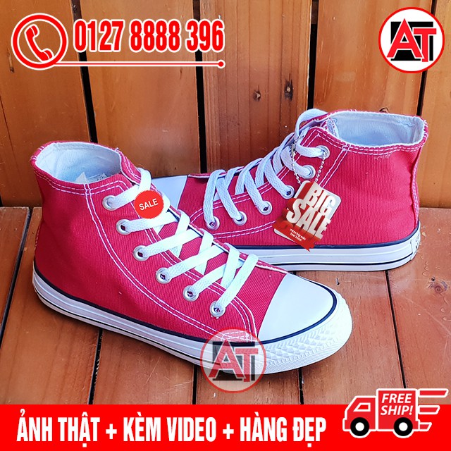 [FLASH SALE] Giày Thể Thao CV Chuck 2 Đỏ Tươi Cổ Cao Nam Nữ | BigBuy360 - bigbuy360.vn