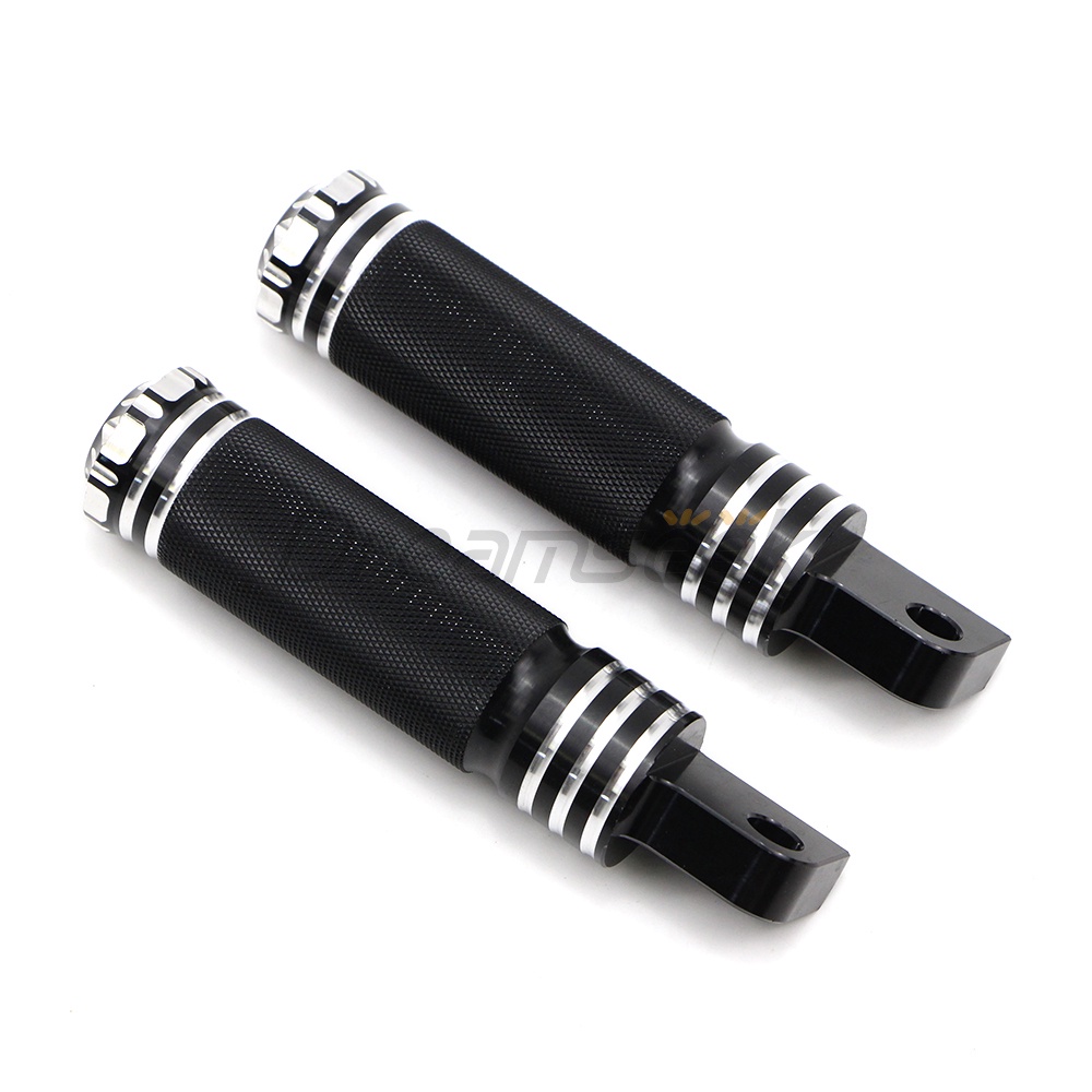 Bàn Đạp Để Chân Bằng Nhôm Màu Đen Cho Xe Mô Tô Harley Sportster XL 883 1200 Iron 883