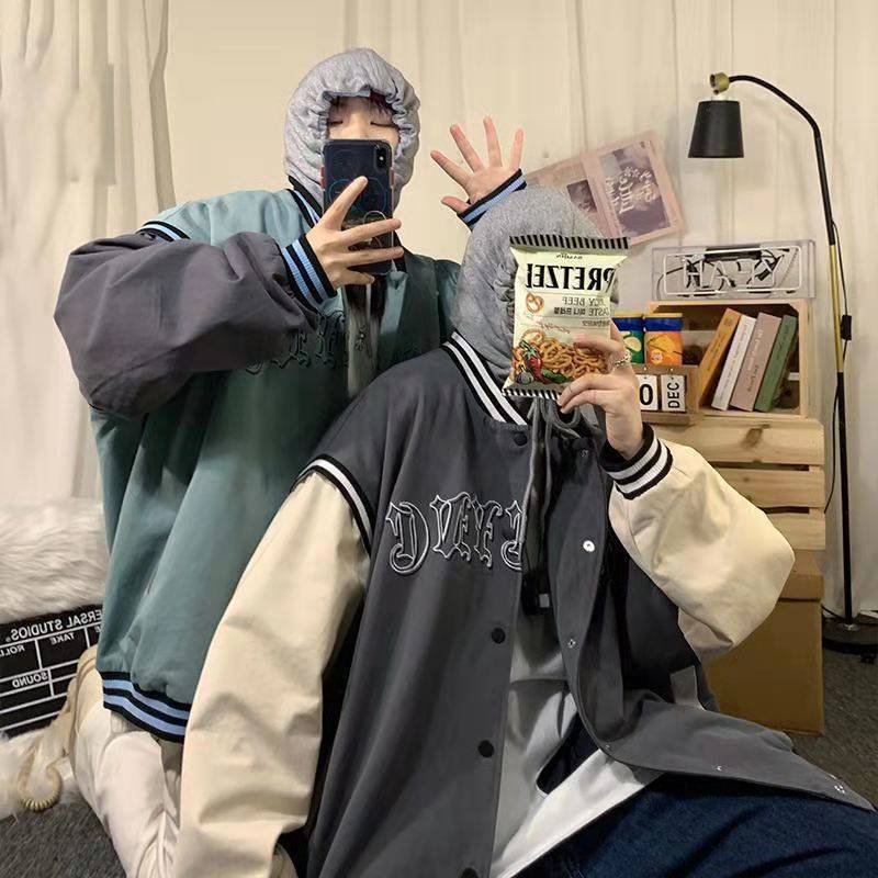 Áo Khoác Bomber XL Hai Lớp Có Mũ Trùm Đầu Mùa Xuân Hình Dơi Tương Phản Cho Nam 2021