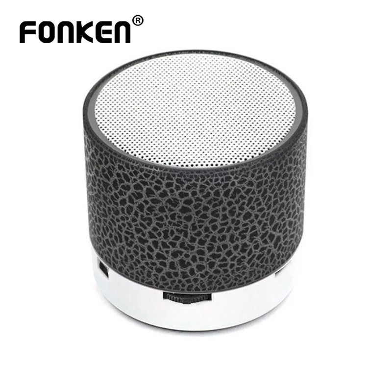 Loa Bluetooth Không Dây FONKEN Nhỏ Gọn Mini Có Đèn LED Nhiều Màu Hỗ Trợ USB / AUX / Thẻ TF / FM