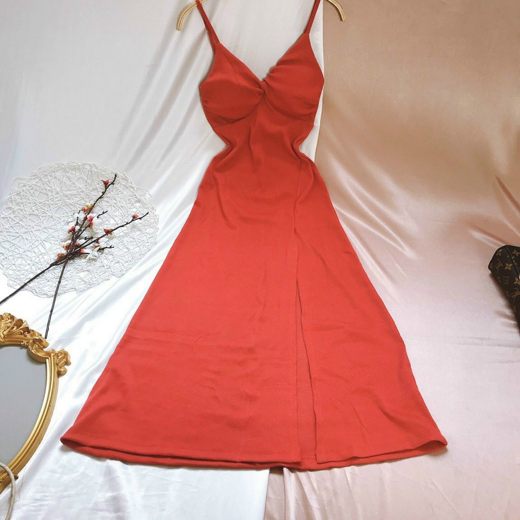 [MẪU MỚI] Đầm Body 2 Dây Xoắn Ngực Có Mút Xẻ Đùi Thun Borip Thích Hợp Mặc Đi Tiệc Đi Làm Đi Chơi | BigBuy360 - bigbuy360.vn