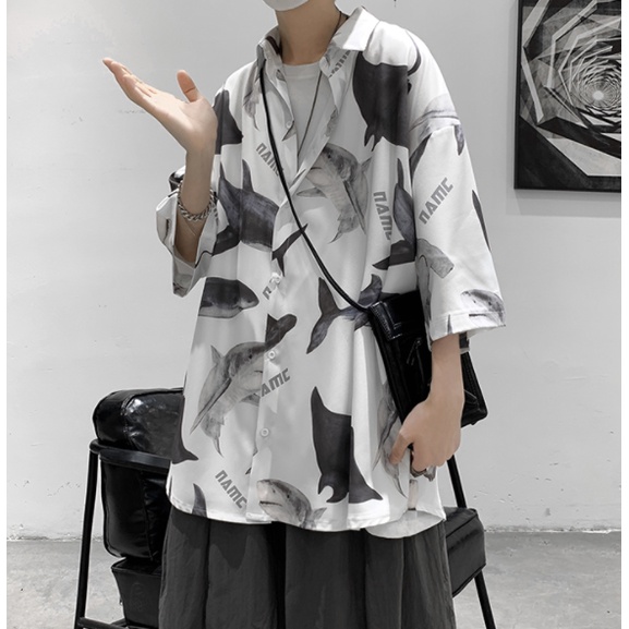 Áo sơ mi dài tay dáng rộng thời trang dành cho nam