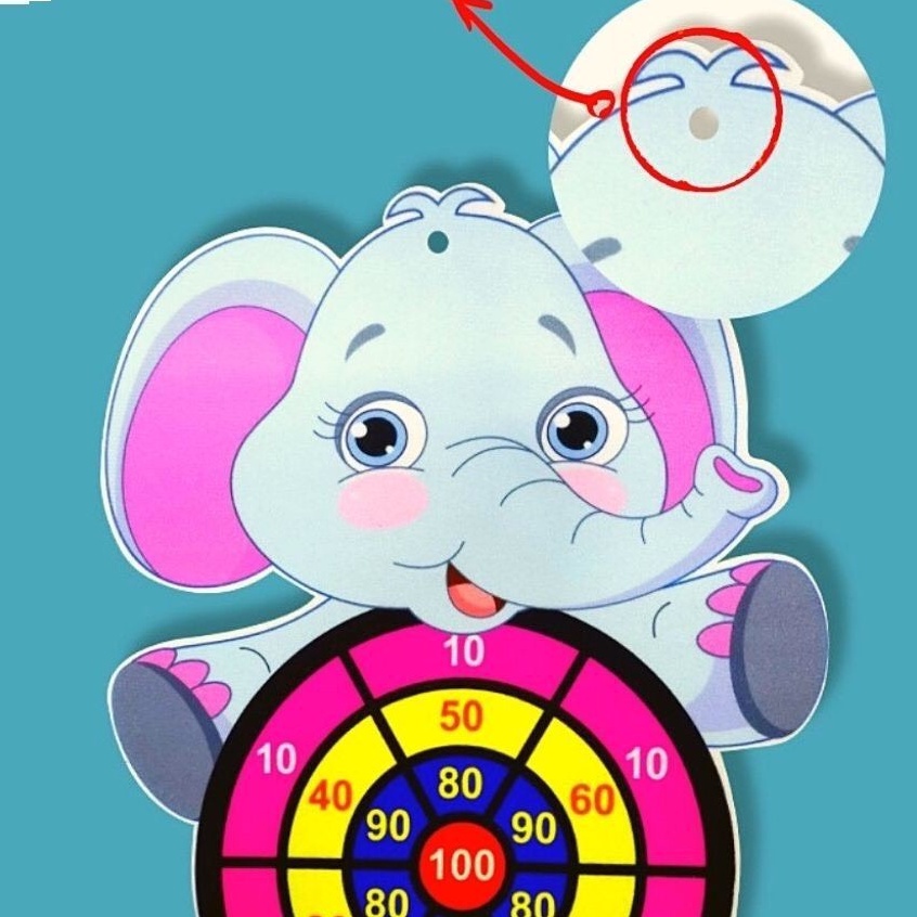 Bảng ném phi tiêu bóng gai dính tính điểm hình con vật tặng 3 bóng - Đồ chơi giải trí vận động giáo dục thông minh